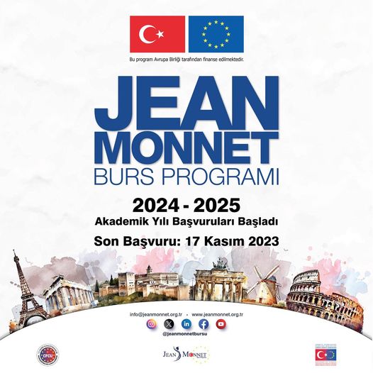 Jean Monnet Burs Programı 2024-2025 Akademik Yılı